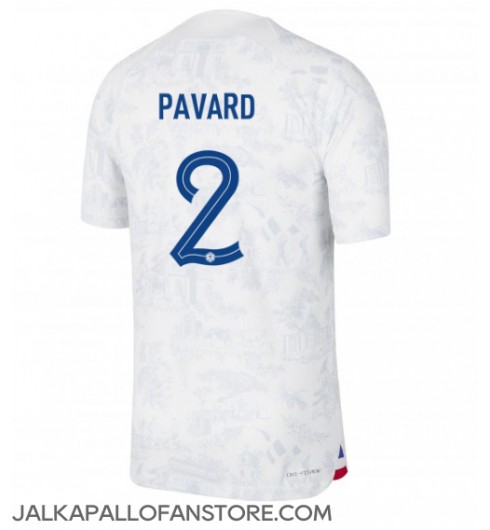 Ranska Benjamin Pavard #2 Vieraspaita MM-kisat 2022 Lyhythihainen